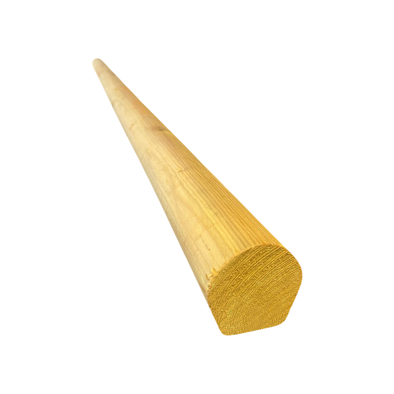 Wood core roll-treated